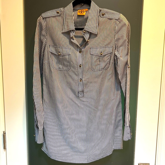 Tory Burch Tops - Tory Burch Navy and White tunic